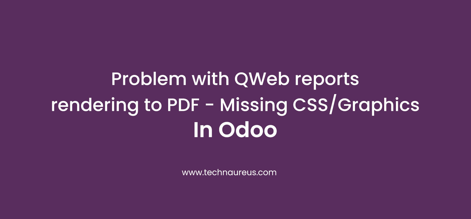 Problem with QWeb reports