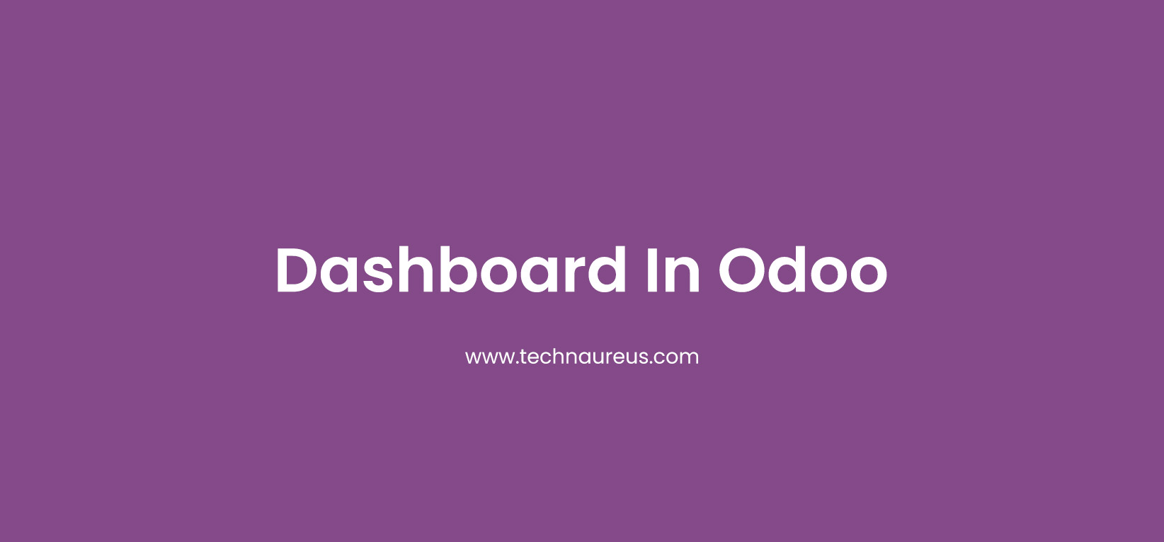 Dashboard In Odoo