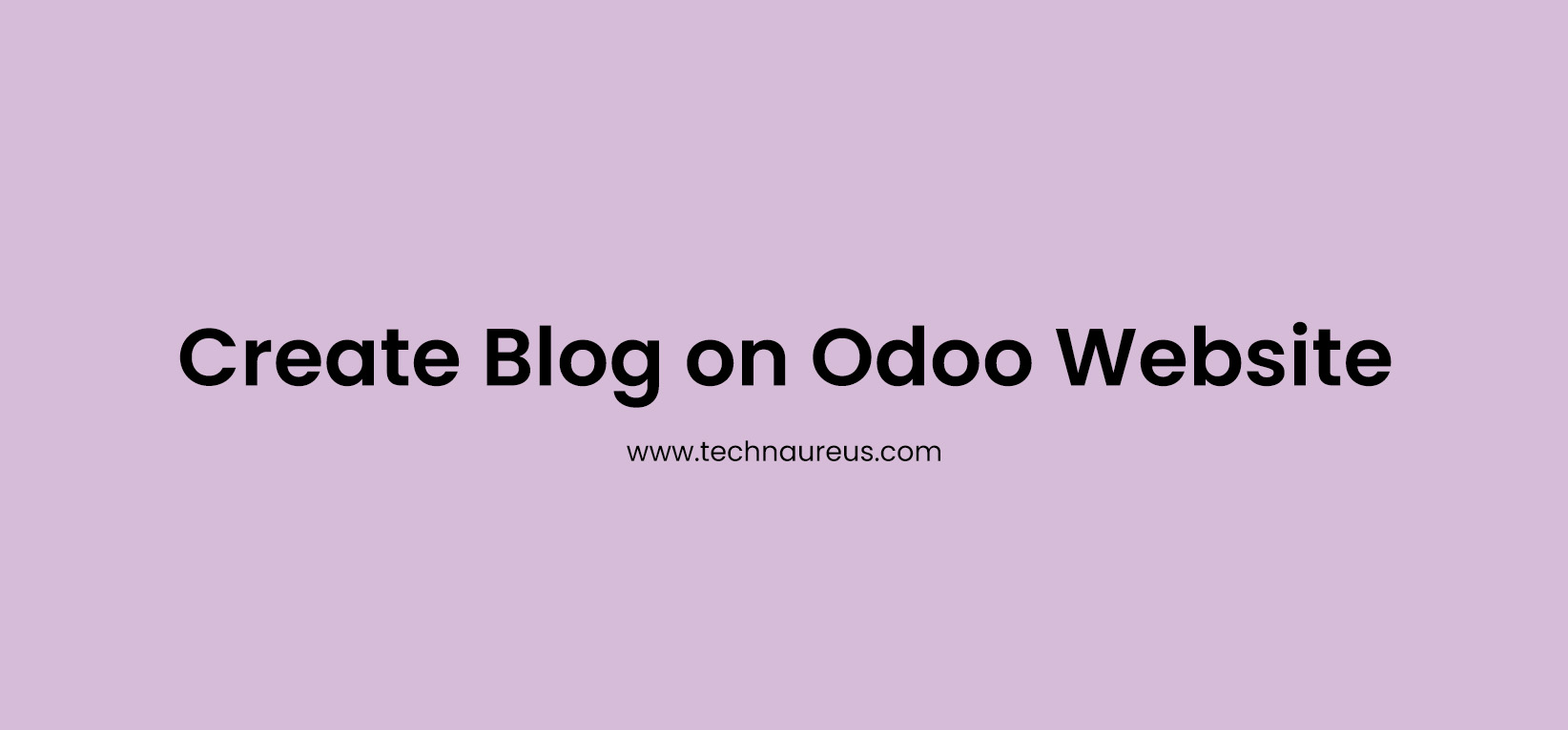 create blog on odoo