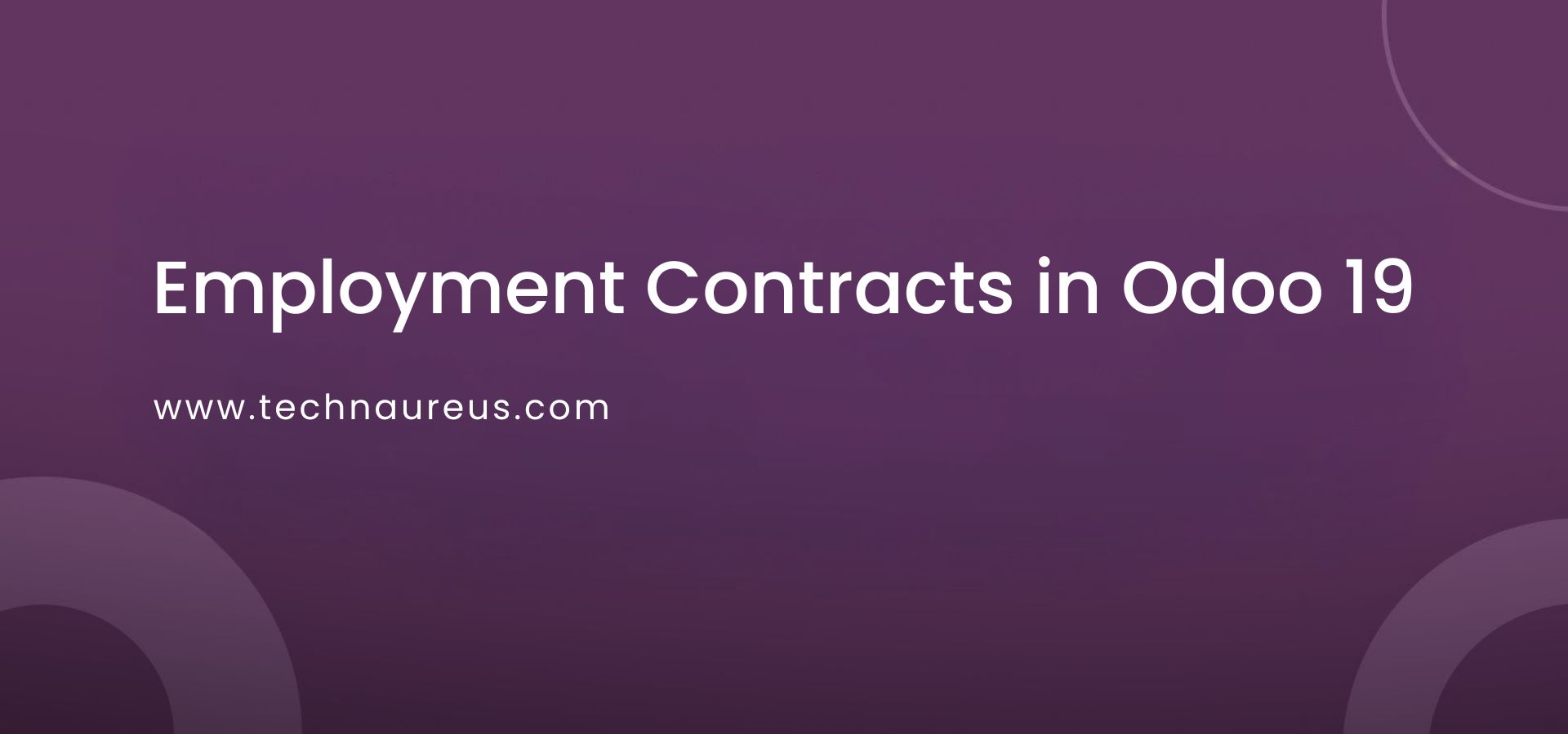 Employment Contracts in Odoo 19 Banner Image