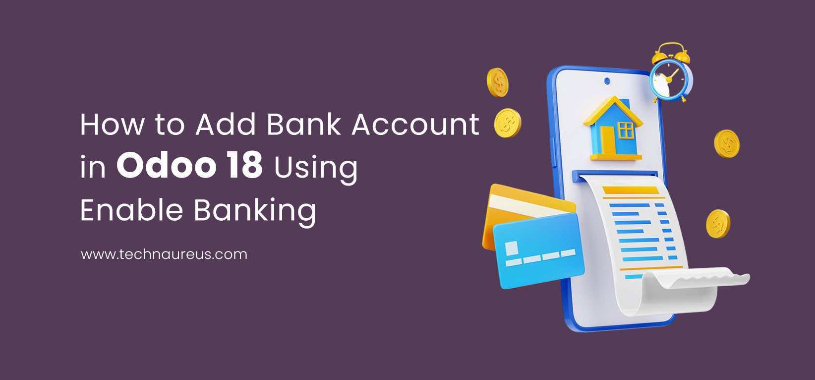 How to Add Bank Account in Odoo 18 Using Enable Banking - Banner Image