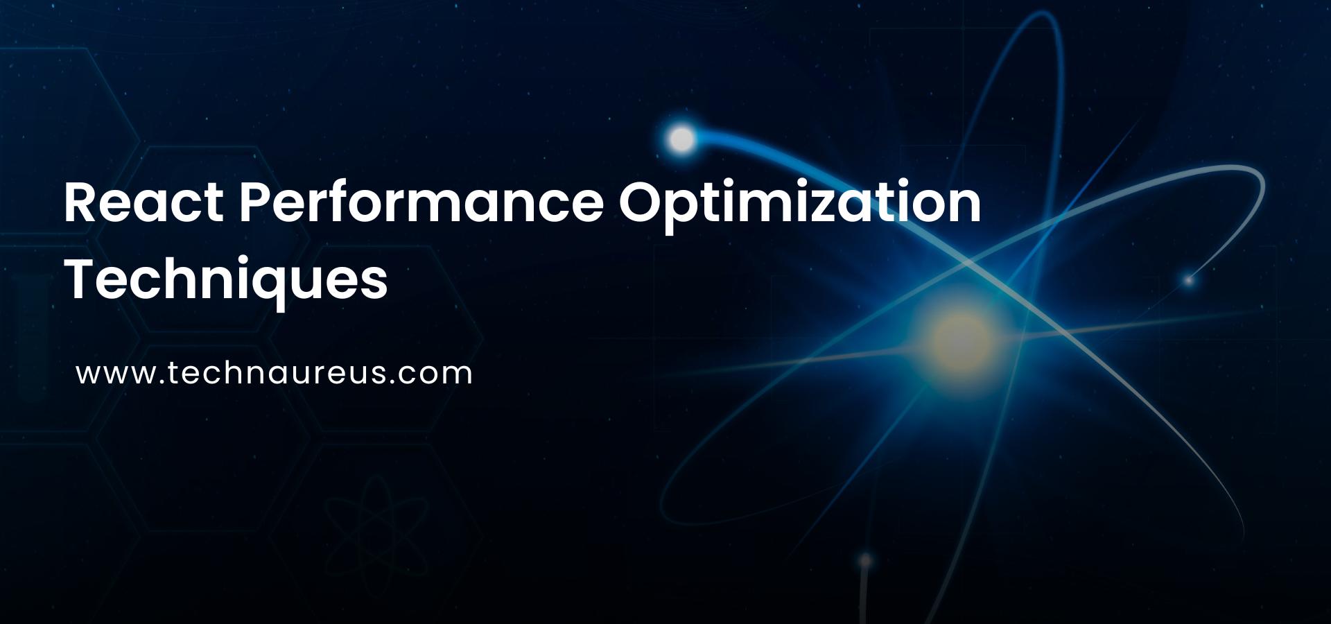 React Performance Optimization Techniques Banner Image