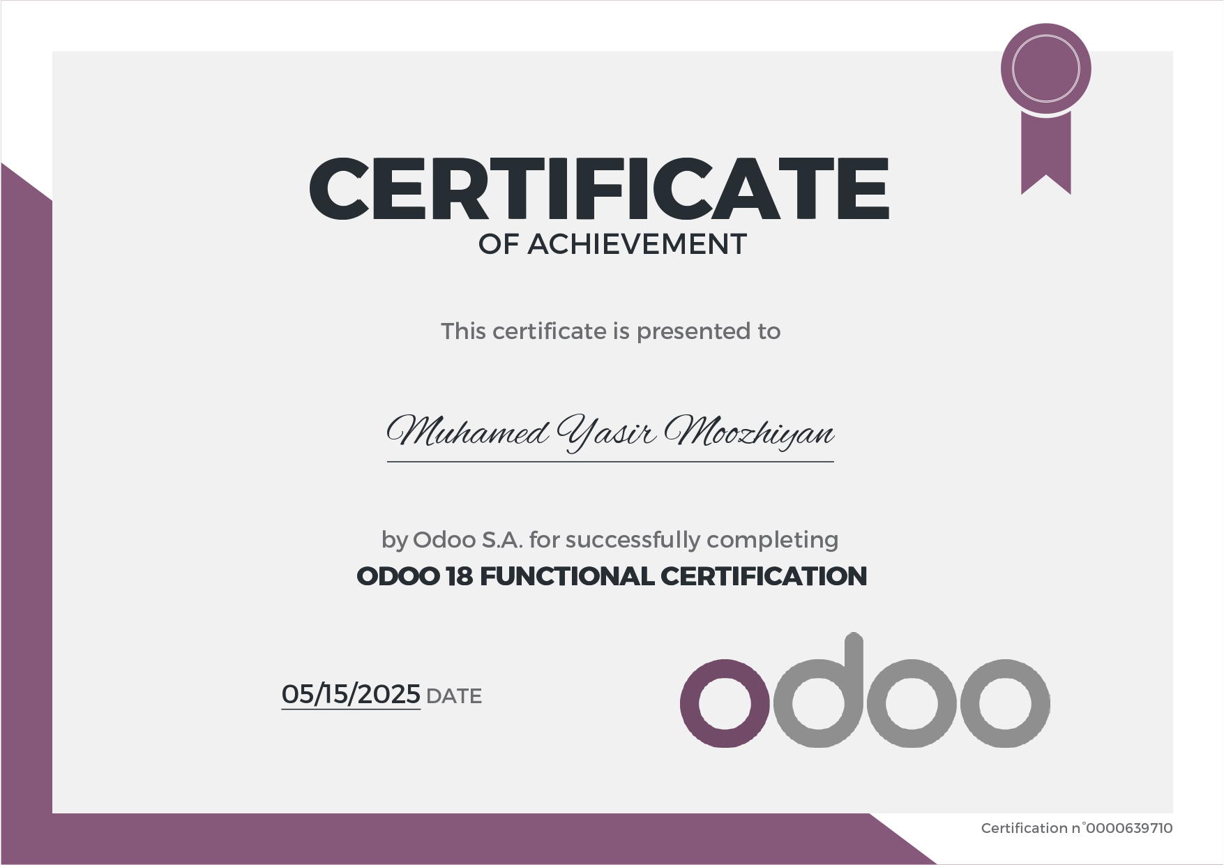 Functional Certificate Image