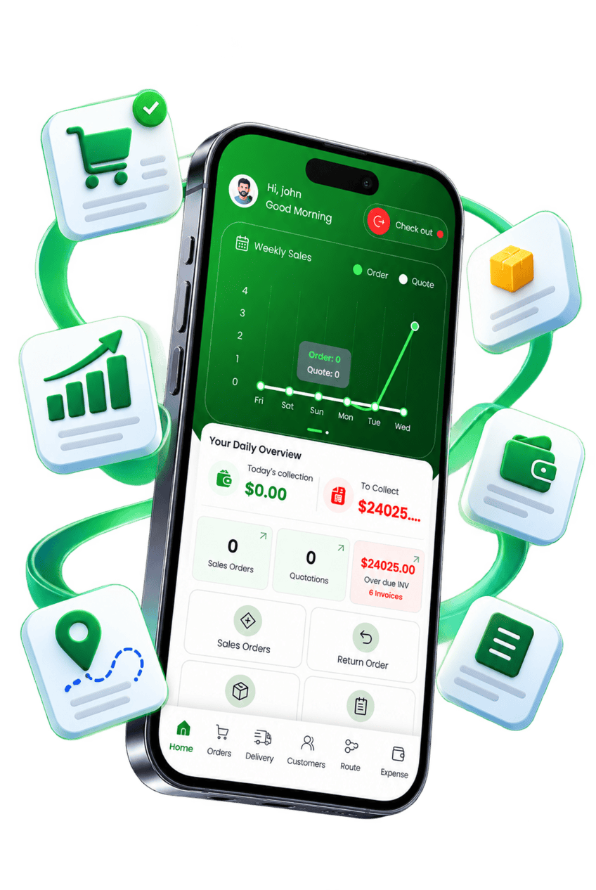 Product app mockup